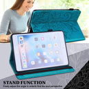 Lace Flower Embossing Pattern Horizontal Flip Leather Case with Holder & Card Slots & Wallet & Photo Frame & Sleep / Wake-up Function For iPad 9.7 2018 / 9.7 2017 / Air 2 / Air(Blue)