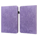 Lace Flower Embossing Pattern Horizontal Flip Leather Case with Holder & Card Slots & Wallet & Photo Frame & Sleep / Wake-up Function For iPad 9.7 2018 / 9.7 2017 / Air 2 / Air(Purple)
