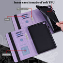 Lace Flower Embossing Pattern Horizontal Flip Leather Case with Holder & Card Slots & Wallet & Photo Frame & Sleep / Wake-up Function For iPad 9.7 2018 / 9.7 2017 / Air 2 / Air(Purple)