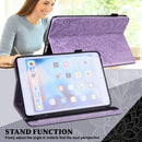 Lace Flower Embossing Pattern Horizontal Flip Leather Case with Holder & Card Slots & Wallet & Photo Frame & Sleep / Wake-up Function For iPad 9.7 2018 / 9.7 2017 / Air 2 / Air(Purple)