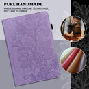 Lace Flower Embossing Pattern Horizontal Flip Leather Case with Holder & Card Slots & Wallet & Photo Frame & Sleep / Wake-up Function For iPad 9.7 2018 / 9.7 2017 / Air 2 / Air(Purple)