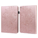 Lace Flower Embossing Pattern Horizontal Flip Leather Case with Holder & Card Slots & Wallet & Photo Frame & Sleep / Wake-up Function For iPad 9.7 2018 / 9.7 2017 / Air 2 / Air(Rose Gold)