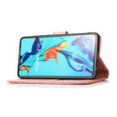For Huawei P30 Skin Feel Embossed Sunflower Horizontal Flip Leather Case with Holder & Card Slots & Wallet & Lanyard(Rose Gold)