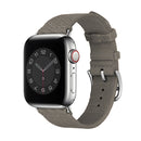 Two-color Nylon Braid Watch Band For Apple Watch Series 7 41mm / 6 & SE & 5 & 4 40mm / 3 & 2 & 1 38mm(Grey)