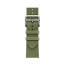 Two-color Nylon Braid Watch Band For Apple Watch Series 7 41mm / 6 & SE & 5 & 4 40mm / 3 & 2 & 1 38mm(Army Green)