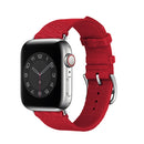 Two-color Nylon Braid Watch Band For Apple Watch Series 7 41mm / 6 & SE & 5 & 4 40mm / 3 & 2 & 1 38mm(Rose Red)