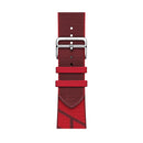 Two-color Nylon Braid Watch Band For Apple Watch Series 7 41mm / 6 & SE & 5 & 4 40mm / 3 & 2 & 1 38mm(Dark Red+Red)