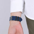 Two-color Nylon Braid Watch Band For Apple Watch Series 7 41mm / 6 & SE & 5 & 4 40mm / 3 & 2 & 1 38mm(Khaki+Red)