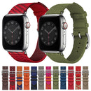 Two-color Nylon Braid Watch Band For Apple Watch Series 7 41mm / 6 & SE & 5 & 4 40mm / 3 & 2 & 1 38mm(Grey)
