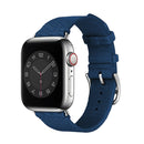 Two-color Nylon Braid Watch Band For Apple Watch Series 7 45mm / 6 & SE & 5 & 4 44mm / 3 & 2 & 1 42mm(Blue)