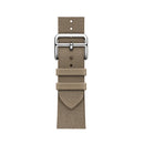 Two-color Nylon Braid Watch Band For Apple Watch Series 7 45mm / 6 & SE & 5 & 4 44mm / 3 & 2 & 1 42mm(Light Khaki)