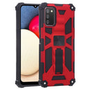 For Samsung Galaxy A03s 166.6mm Shockproof TPU + PC Magnetic Protective Case with Holder(Red)