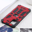 For Samsung Galaxy A03s 166.6mm Shockproof TPU + PC Magnetic Protective Case with Holder(Red)