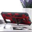 For Samsung Galaxy A03s 166.6mm Shockproof TPU + PC Magnetic Protective Case with Holder(Red)
