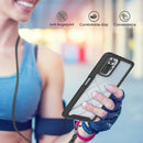 For Xiaomi Redmi Note 10 Pro / Redmi Note 10 Pro Max Starry Sky Solid Color Series Shockproof PC + TPU Protective Case with Neck Strap(Black)