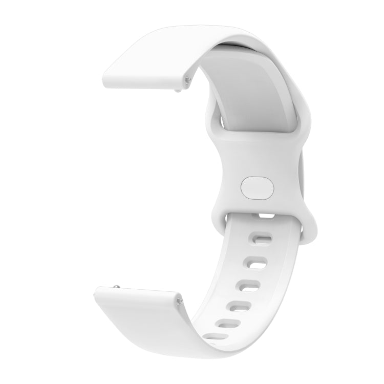 For Huawei Watch 2 Internal Reverse Buckle Silicone Watch Band, Size:20mm(White)