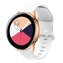 For Huawei Watch 2 Internal Reverse Buckle Silicone Watch Band, Size:20mm(White)