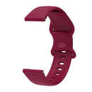 For Huawei Watch 2 Internal Reverse Buckle Silicone Watch Band, Size:20mm(Wine Red)