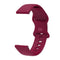 For Huawei Watch 2 Internal Reverse Buckle Silicone Watch Band, Size:20mm(Wine Red)