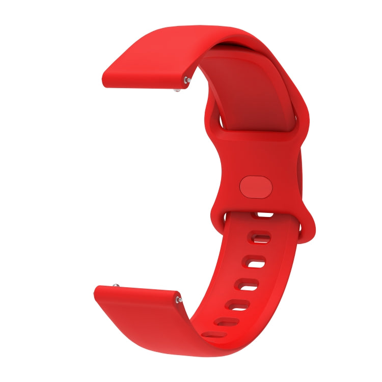 For Huawei Watch 2 Internal Reverse Buckle Silicone Watch Band, Size:20mm(Red)