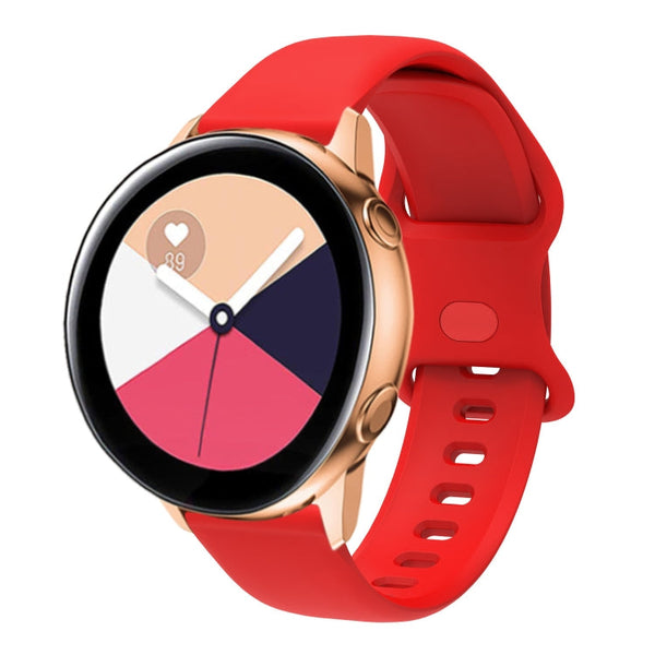 For Huawei Watch 2 Internal Reverse Buckle Silicone Watch Band, Size:20mm(Red)