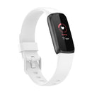 For Fitbit Luxe Silicone Color Buckle Watch Band, Size:L(White)