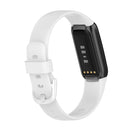 For Fitbit Luxe Silicone Color Buckle Watch Band, Size:L(White)