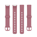 For Fitbit Luxe Silicone Color Buckle Watch Band, Size:L(Pink)