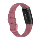 For Fitbit Luxe Silicone Color Buckle Watch Band, Size:L(Pink)
