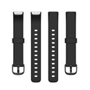 For Fitbit Luxe Silicone Color Buckle Watch Band, Size:L(Black)