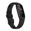 For Fitbit Luxe Silicone Color Buckle Watch Band, Size:L(Black)