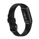 For Fitbit Luxe Silicone Color Buckle Watch Band, Size:L(Black)