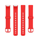 For Fitbit Luxe Silicone Color Buckle Watch Band, Size:L(Red)