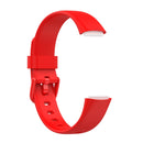For Fitbit Luxe Silicone Color Buckle Watch Band, Size:L(Red)