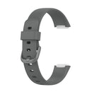 For Fitbit Luxe Silicone Color Buckle Watch Band, Size:L(Grey)