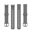 For Fitbit Luxe Silicone Color Buckle Watch Band, Size:L(Grey)