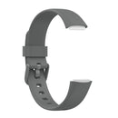 For Fitbit Luxe Silicone Color Buckle Watch Band, Size:L(Grey)