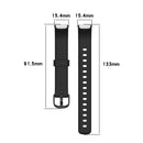 For Fitbit Luxe Silicone Color Buckle Watch Band, Size:L(Grey)