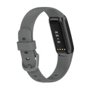 For Fitbit Luxe Silicone Color Buckle Watch Band, Size:L(Grey)