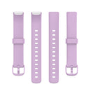 For Fitbit Luxe Silicone Color Buckle Watch Band, Size:L(Light Purple)