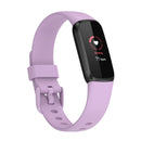 For Fitbit Luxe Silicone Color Buckle Watch Band, Size:L(Light Purple)