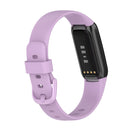 For Fitbit Luxe Silicone Color Buckle Watch Band, Size:L(Light Purple)