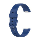 For Fitbit Luxe Silicone Color Buckle Watch Band, Size:L(Dark Blue)