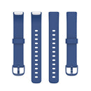 For Fitbit Luxe Silicone Color Buckle Watch Band, Size:L(Dark Blue)