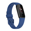 For Fitbit Luxe Silicone Color Buckle Watch Band, Size:L(Dark Blue)
