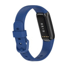 For Fitbit Luxe Silicone Color Buckle Watch Band, Size:L(Dark Blue)