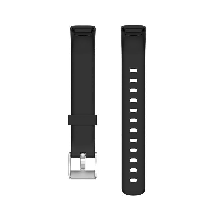 For Fitbit Luxe Silicone Watch Band, Size:S(Black)