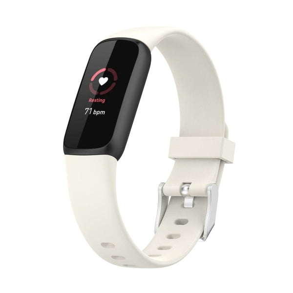 For Fitbit Luxe Silicone Watch Band, Size:S(Apricot)