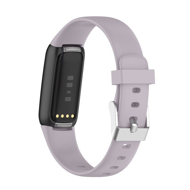 For Fitbit Luxe Silicone Watch Band, Size:S(Light Purple)