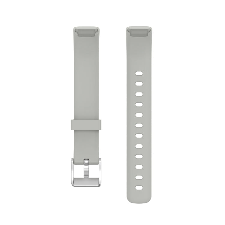 For Fitbit Luxe Silicone Watch Band, Size:S(Rock Grey)